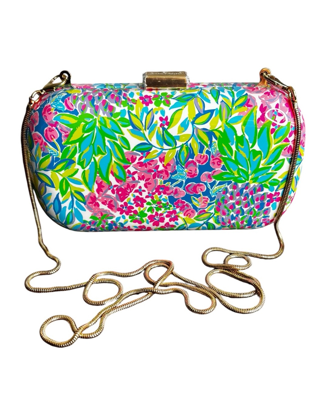 Lilly Pulitzer Hardshell Clutch A Cherry on Top" New Without Tags Crossbody